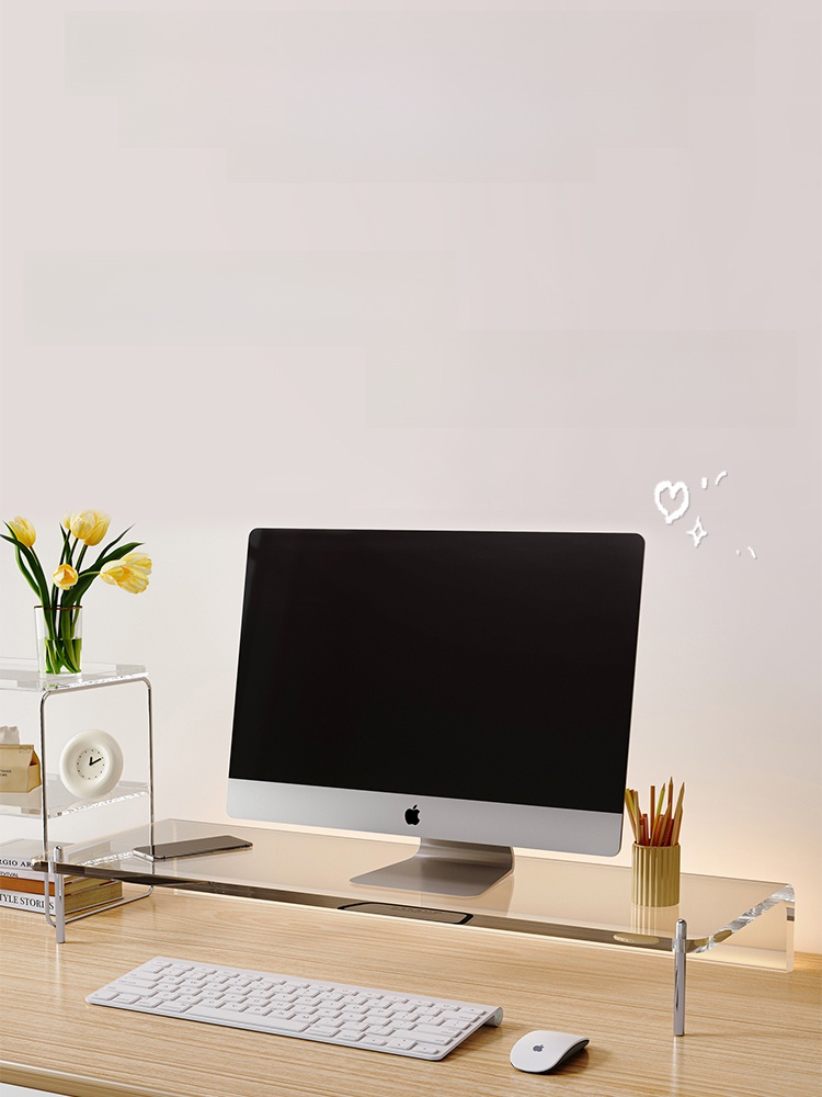 Crt Monitor Stand - Acrylic Cuter Monitor Stand Elevator Office