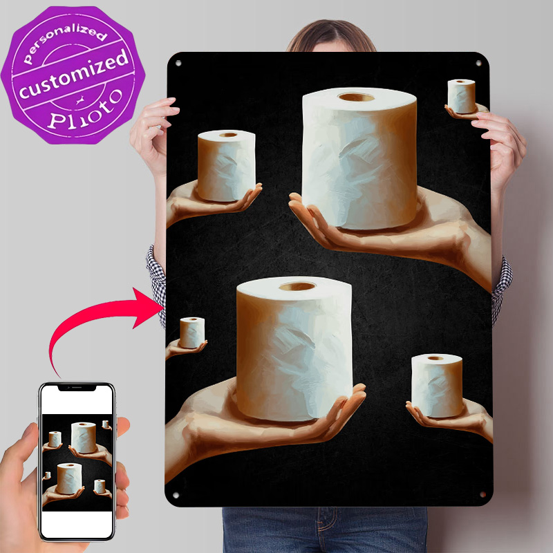 Retro Gaming Wallpaper - Hands Holding Toilet Paper Rolls Metal