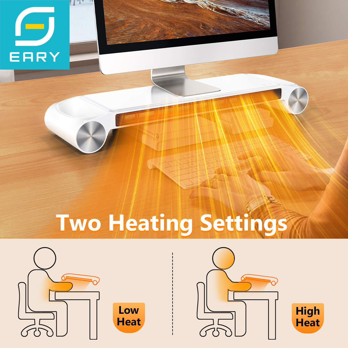Crt Monitor Stand - Eary 330W Desktop Space Heater &
