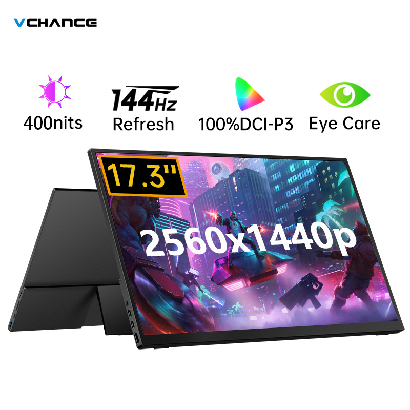 Crt Monitor Stand - VCHANCE 17.3'' 2K Portable Gaming Monitor