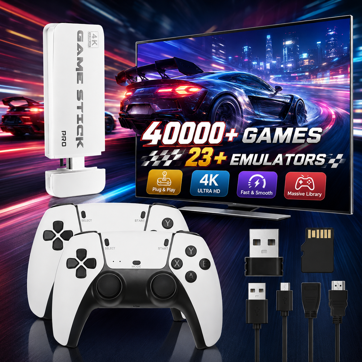 Retro Gaming Game Stick - M15 Ultra Retro Game Console 64GB