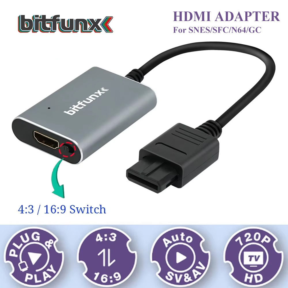 Bitfunx 720P Svideo / AV To HD - огляд і ціна Retro Gaming Handheld