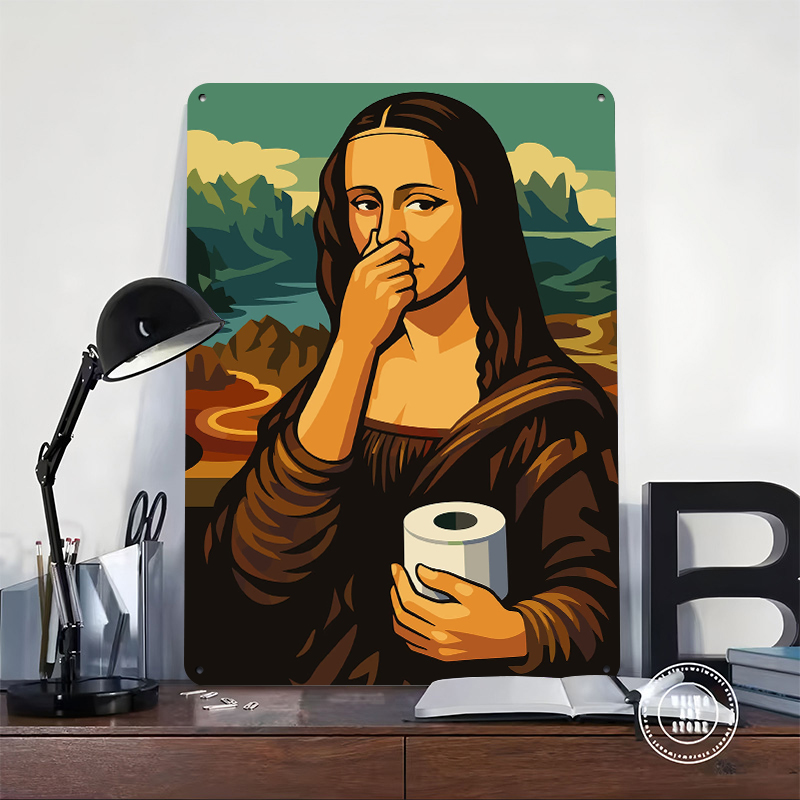 Mona Lisa Holding Toilet Paper - огляд і ціна Retro Gaming Wallpaper