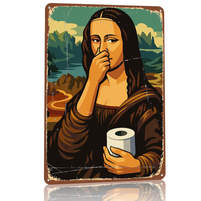 Mona Lisa Holding Toilet Paper - огляд і ціна Retro Gaming Wallpaper