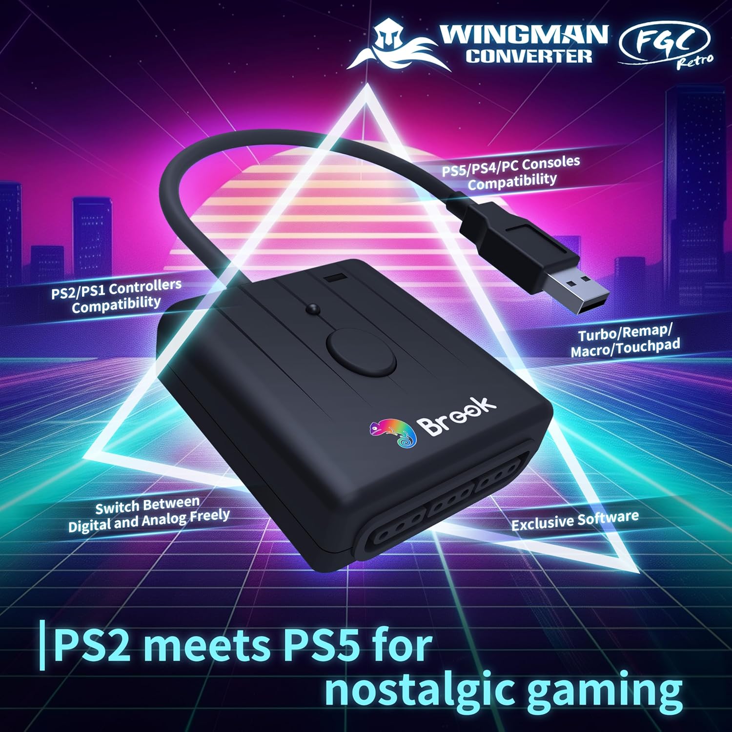 Brook Wingman FGC Retro PS 1/P - огляд і ціна Retro Gaming Game Stick