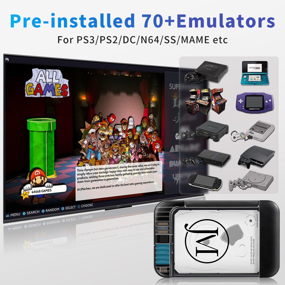 RETROBAT Portable 500G Gaming  - огляд і ціна Retro Gaming For Windows