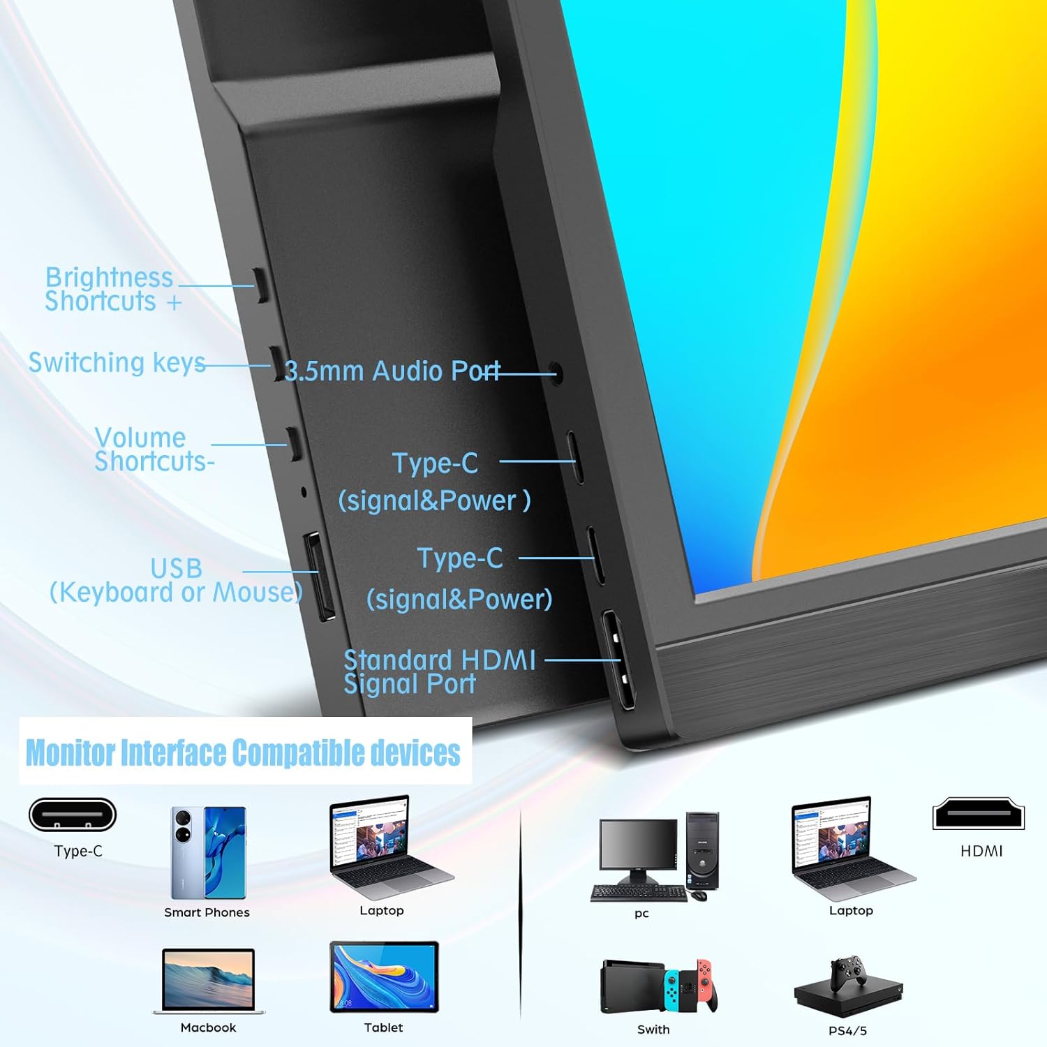Portable Monitor 13.3Inch LED  - огляд і ціна Crt Monitor Stand