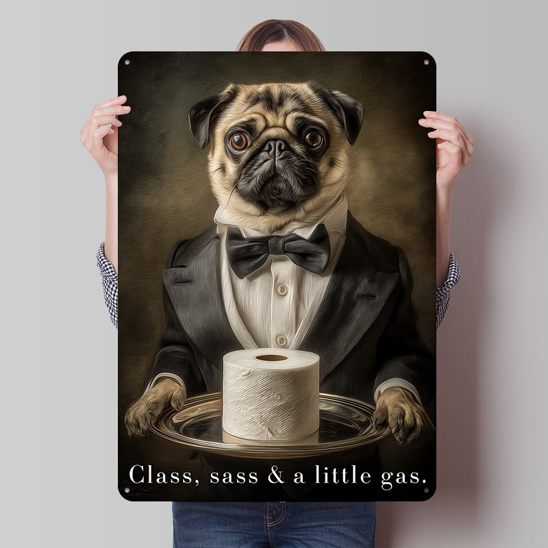 Pug Butler With Toilet Paper P - огляд і ціна Retro Gaming Wallpaper
