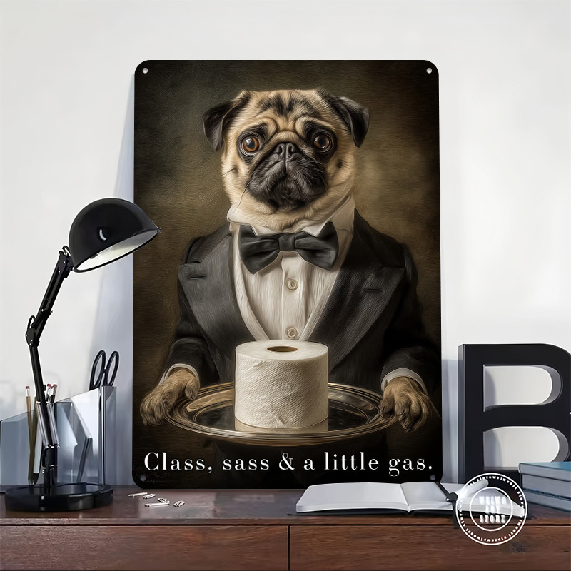 Pug Butler With Toilet Paper P - огляд і ціна Retro Gaming Wallpaper