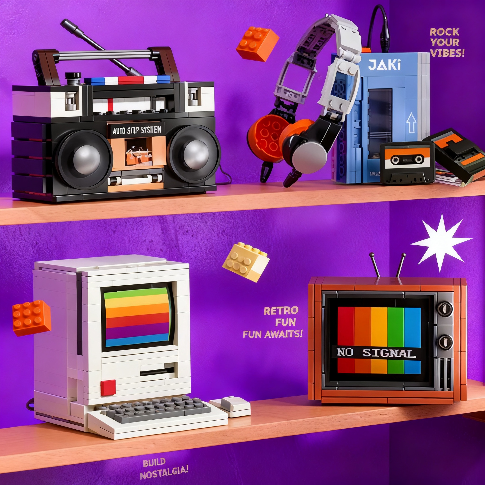 Retro DIY Building Blocks TV R - огляд і ціна Retro Gaming Handheld