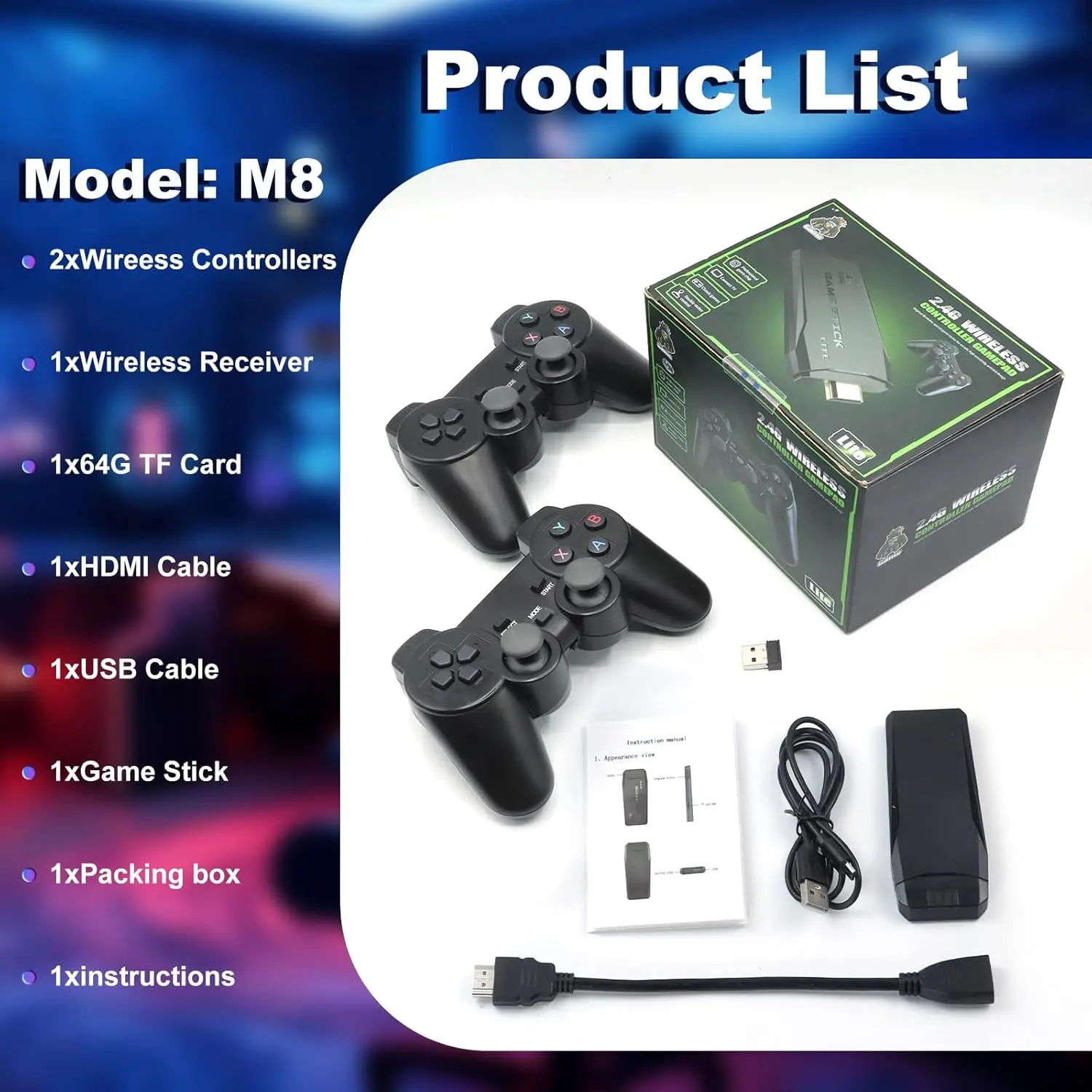 M8 Retro Gaming Stick with 9 S - огляд і ціна Retro Gaming Game Stick