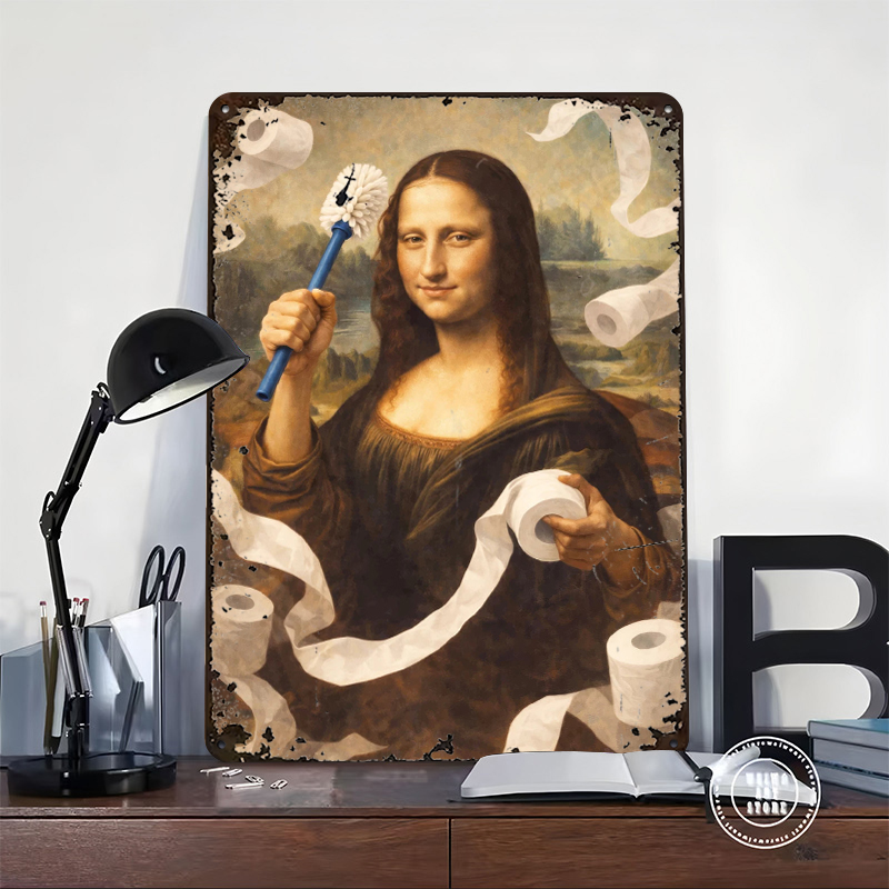 Mona Lisa With Toilet Brush an - огляд і ціна Retro Gaming Wallpaper