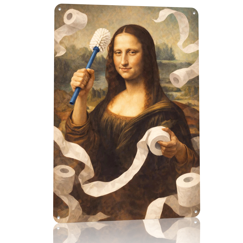 Mona Lisa With Toilet Brush an - огляд і ціна Retro Gaming Wallpaper