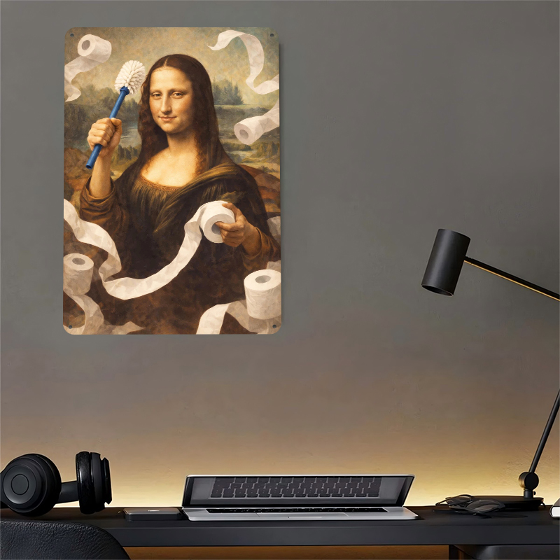 Mona Lisa With Toilet Brush an - огляд і ціна Retro Gaming Wallpaper