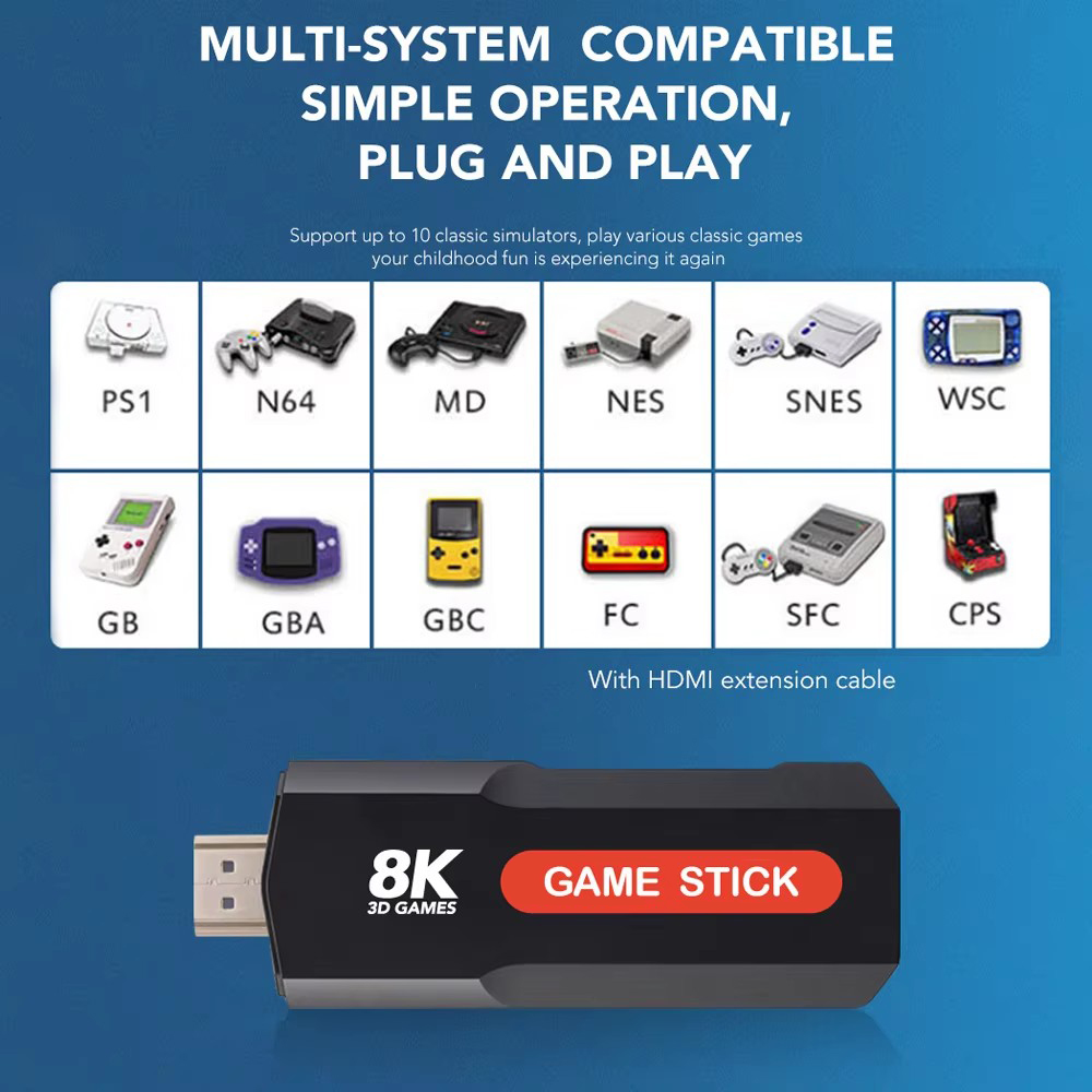X2 Game Stick HD 4K 8K 3D Cons - огляд і ціна Retro Gaming Game Stick