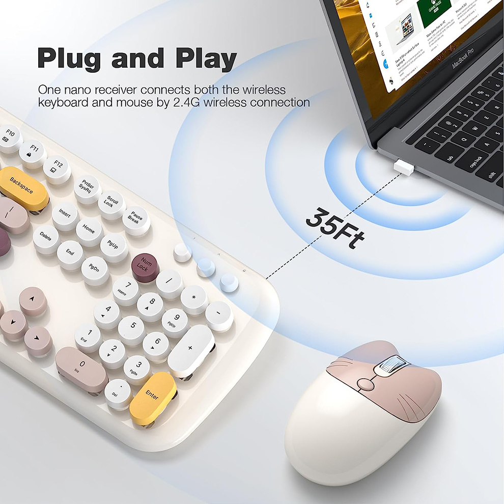 MOFII Wireless Keyboard and Mo - огляд і ціна Retro Gaming Kc